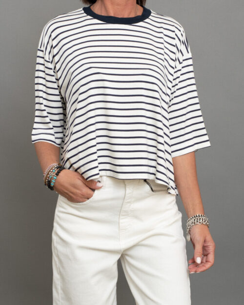 MAGLIA MARINE GIROCOLLO