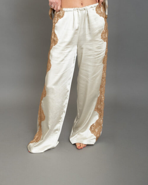 PANTALONE SATIN CON PIZZO