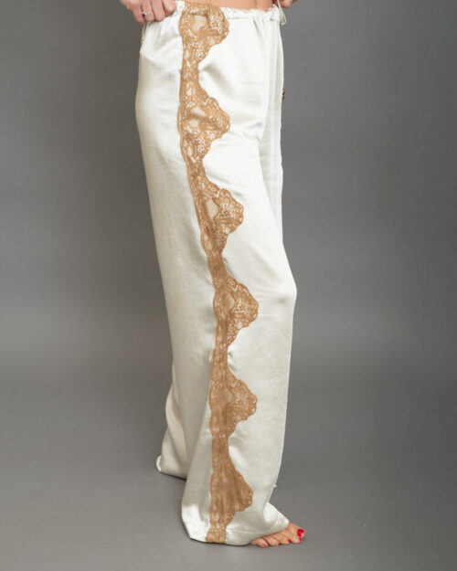 PANTALONE SATIN CON PIZZO