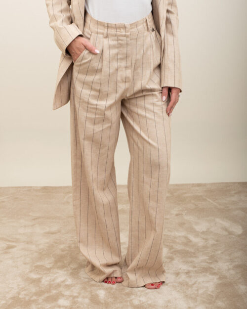 PANTALONE LINO GESSATO