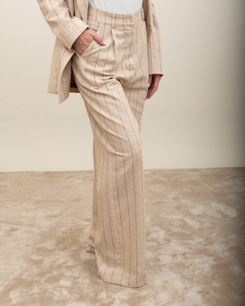PANTALONE LINO GESSATO