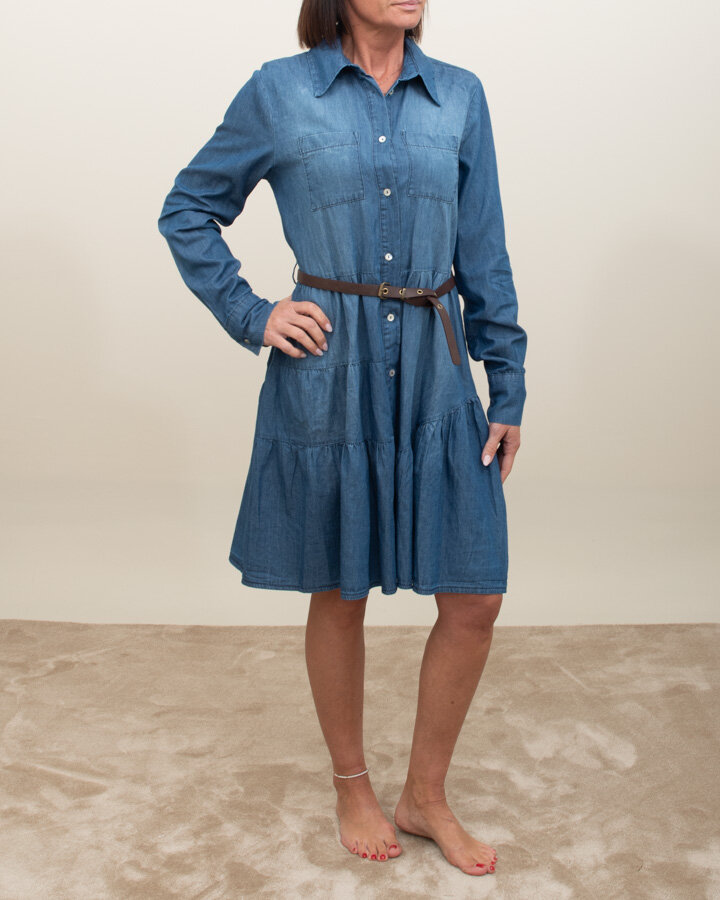 ABITO MIDI CON BALZE